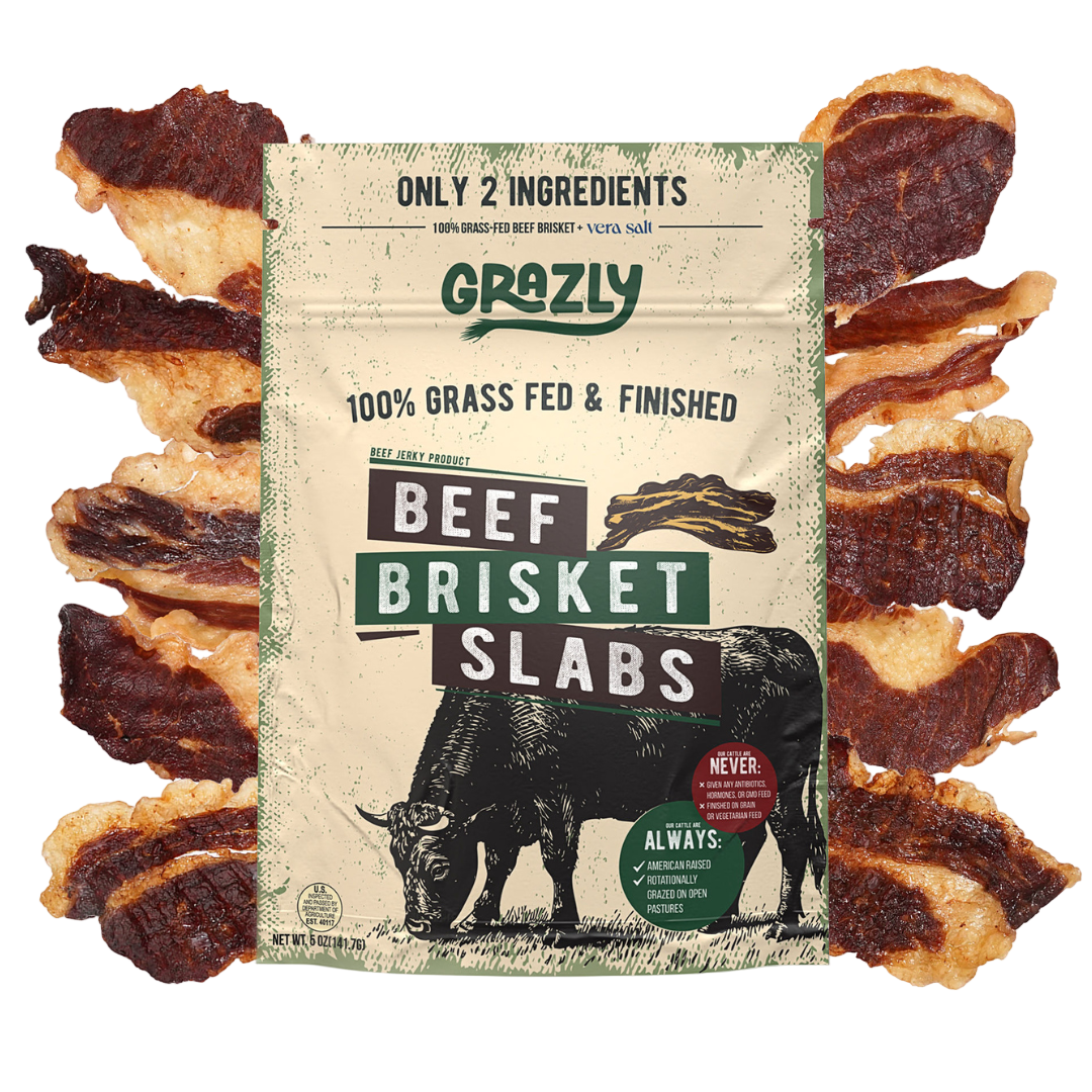 Grazly Beef Brisket Slabs grass-fed and finished bag