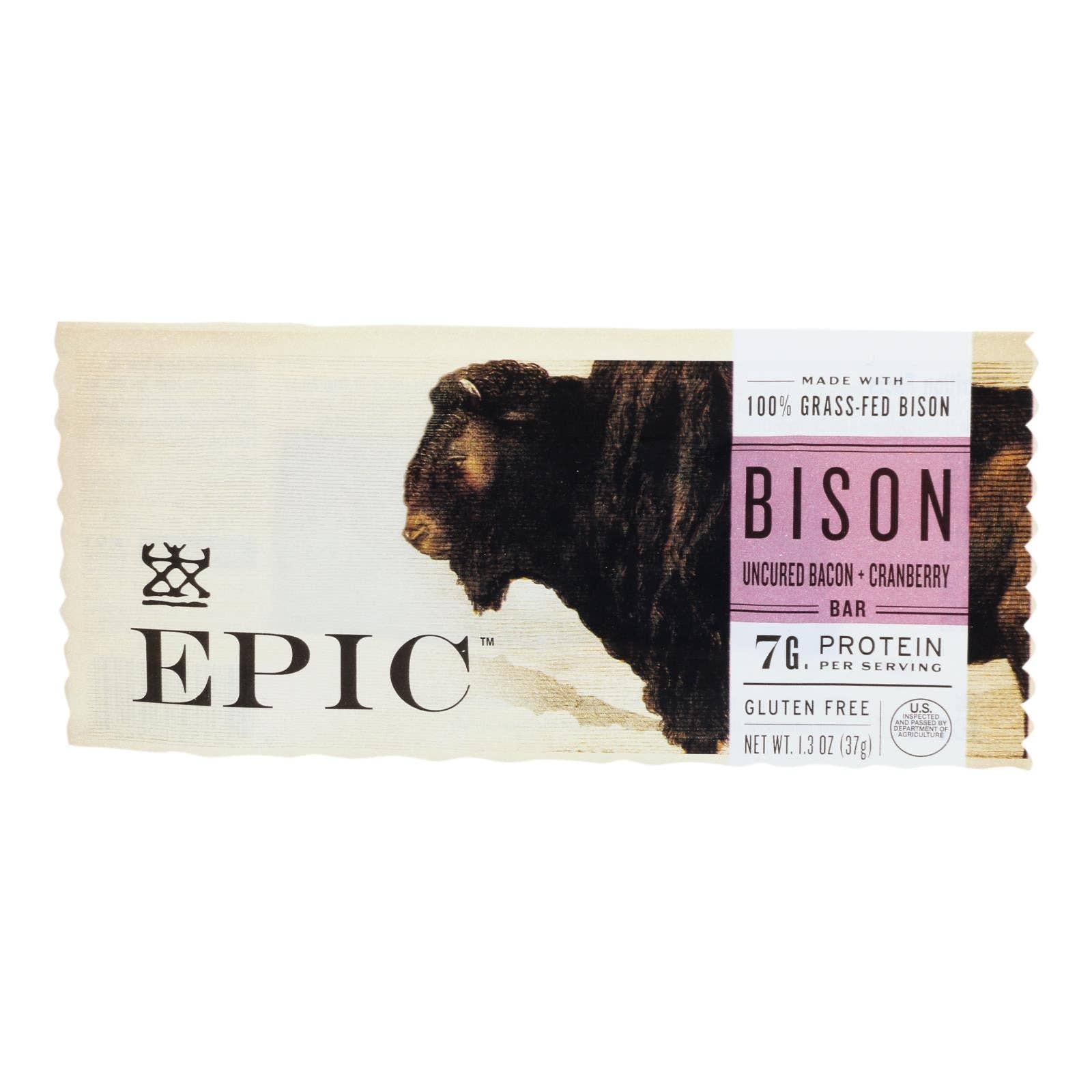 Bison Uncured Bacon bar