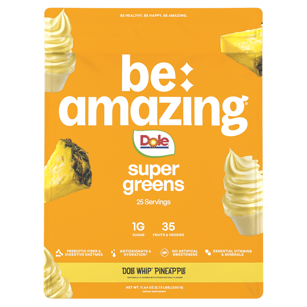 Be Amazing Super Greens powder, Dole Whip Pineapple flavor, 25 servings