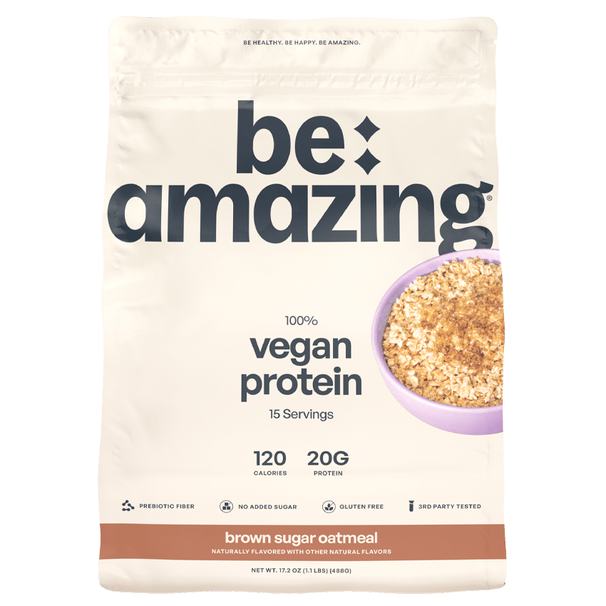 Be Amazing Vegan Protein, Brown Sugar Oatmeal flavor bag, 15 servings