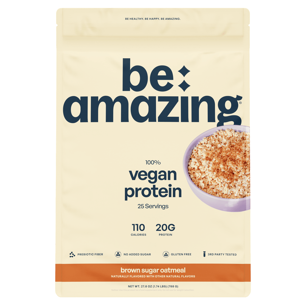 Be Amazing Vegan Protein, Brown Sugar Oatmeal flavor bag