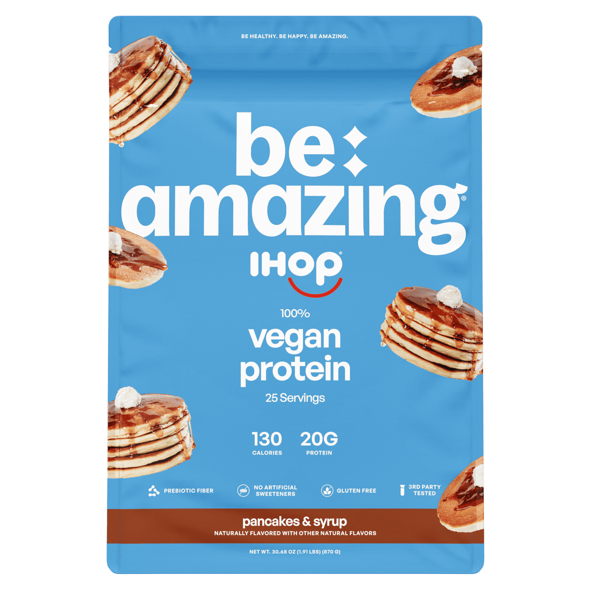 Be Amazing Vegan Protein, IHOP Pancakes & Syrup flavor bag