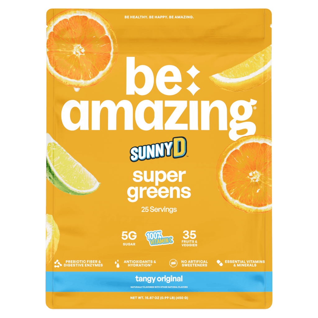 Be Amazing Super Greens powder, Sunny D Tangy Original flavor, 25 servings