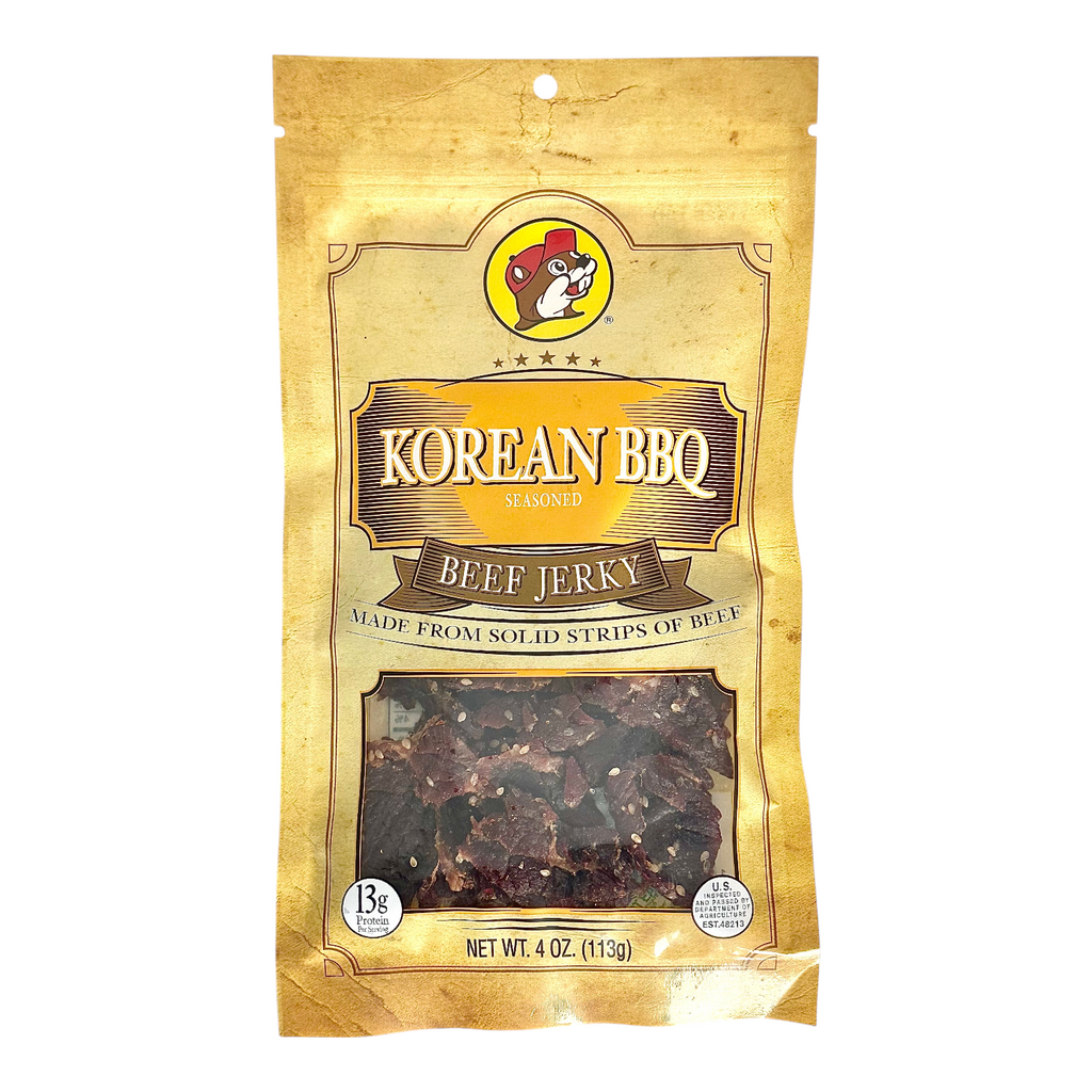 Korean BBQ Beef Jerky 4 oz bag, front of package